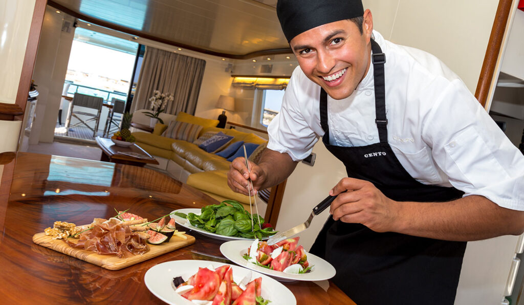 Private chef services yachts Cabo